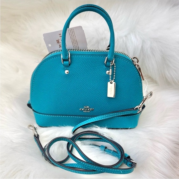 Coach Handbags - NWT Coach Ultra Mini TEAL Dome Satchel Purse w/Crossbody option